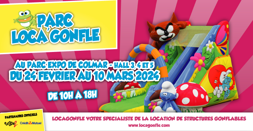 Parc Locagonfle : 7000m2 de structures gonflables pour les enfants en Alsace